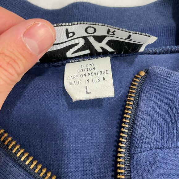 VTG 80s Blue SK Sport Marina Club Anchor Jacket, Size L, Made in USA - Picture 6 of 7